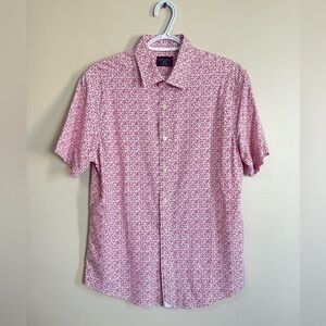 UNTUCKit Size M Men's Red Patterned Button Down Shirt